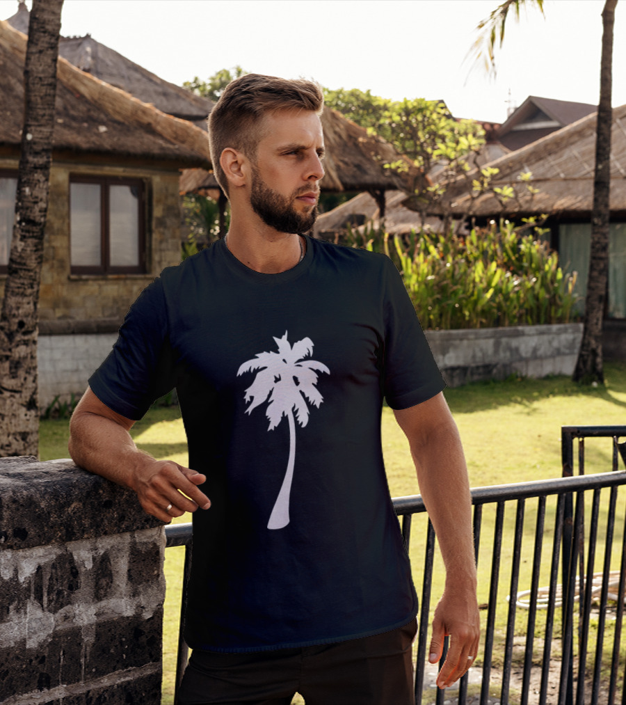 Palm Tree Tropical Sunset Summer Vibes T-Shirt