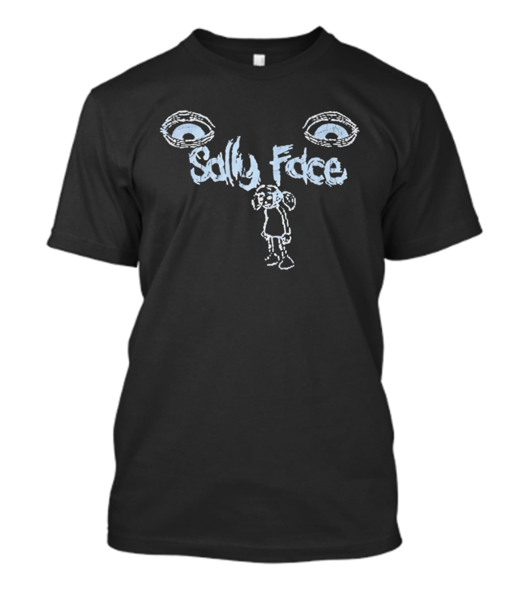 Sally Face Eyes Blue Sketch T-Shirt