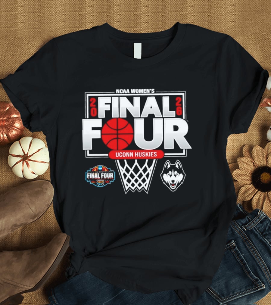 NCAA Men's Final Four 2026 UConn Huskies Basketball T-Shirt