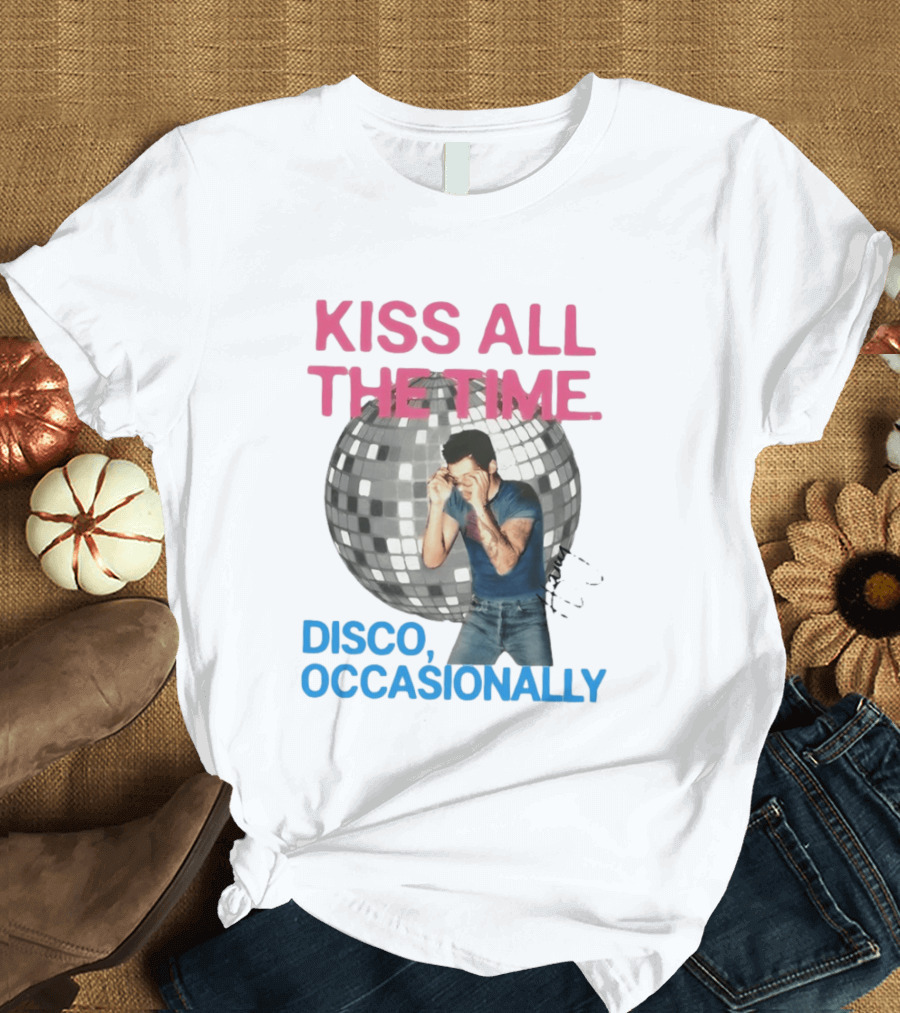 Kiss All The Time Disco Occasionally Retro Style Music Dance T-Shirt