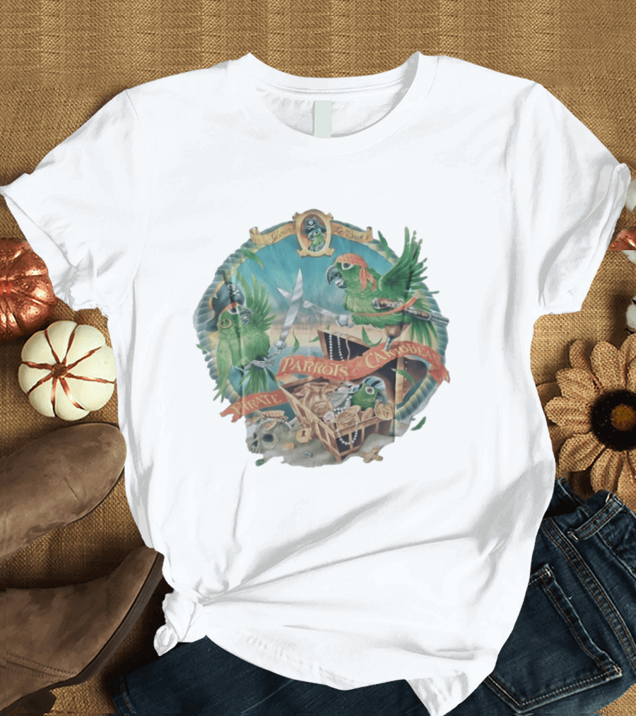 Parrots Of The Caribbean Pirate Adventure Join The Crew T-Shirt