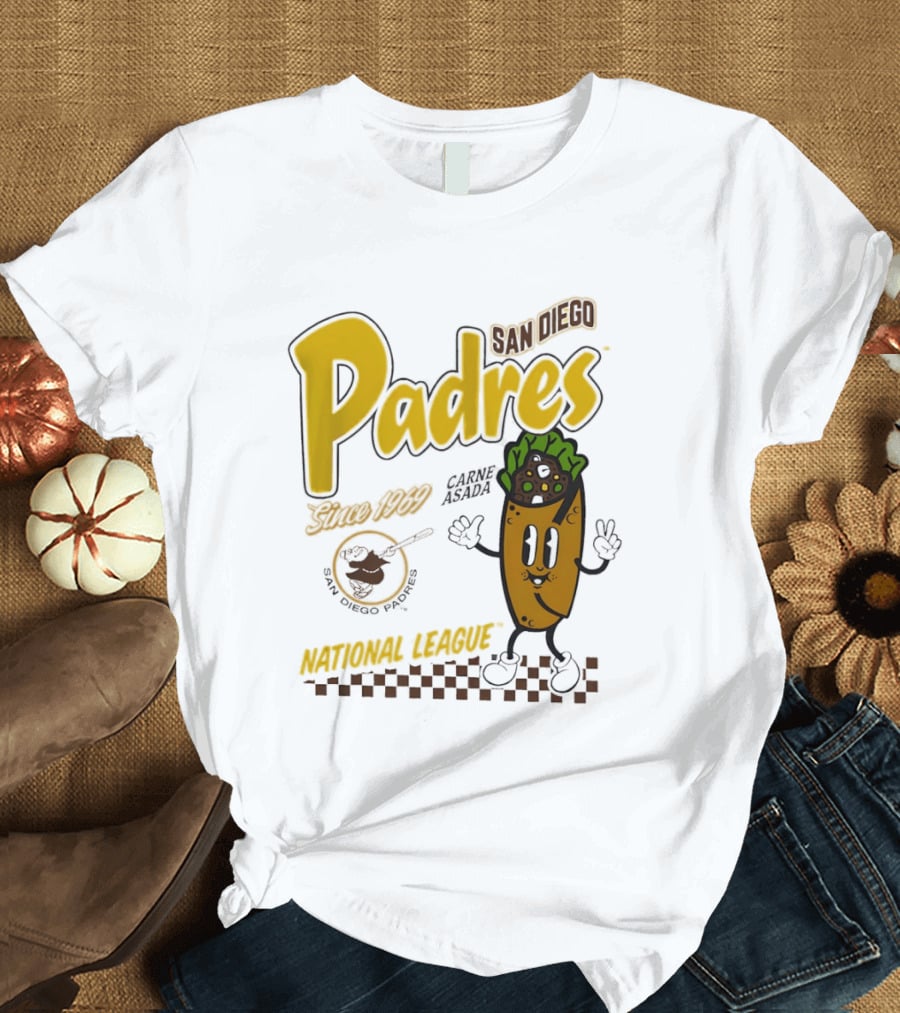 San Diego Padres Carne Asada National League Since 1969 Retro Baseball T-Shirt