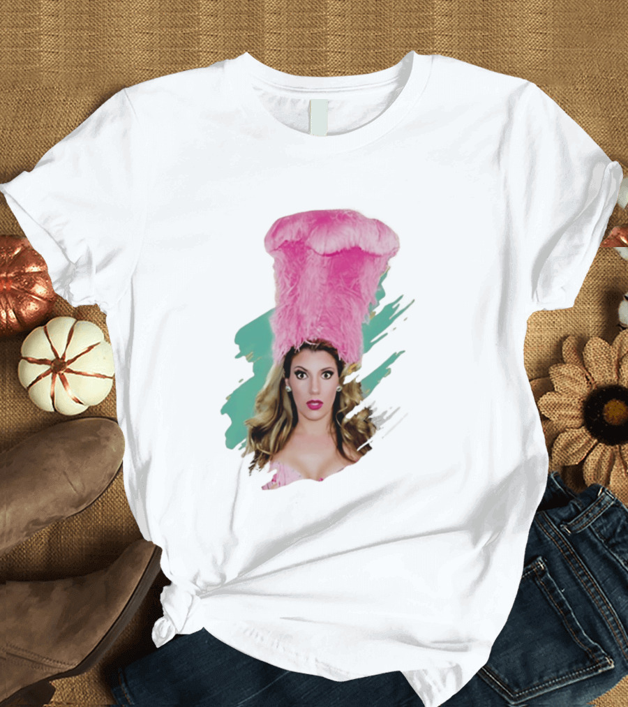 Maren Wade Showgirl Confessions Pink Feather Headdress T-Shirt