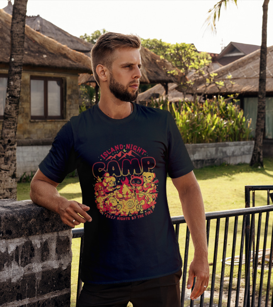 Island Night Camp Adventures With K.K. Slider And Blathers T-Shirt