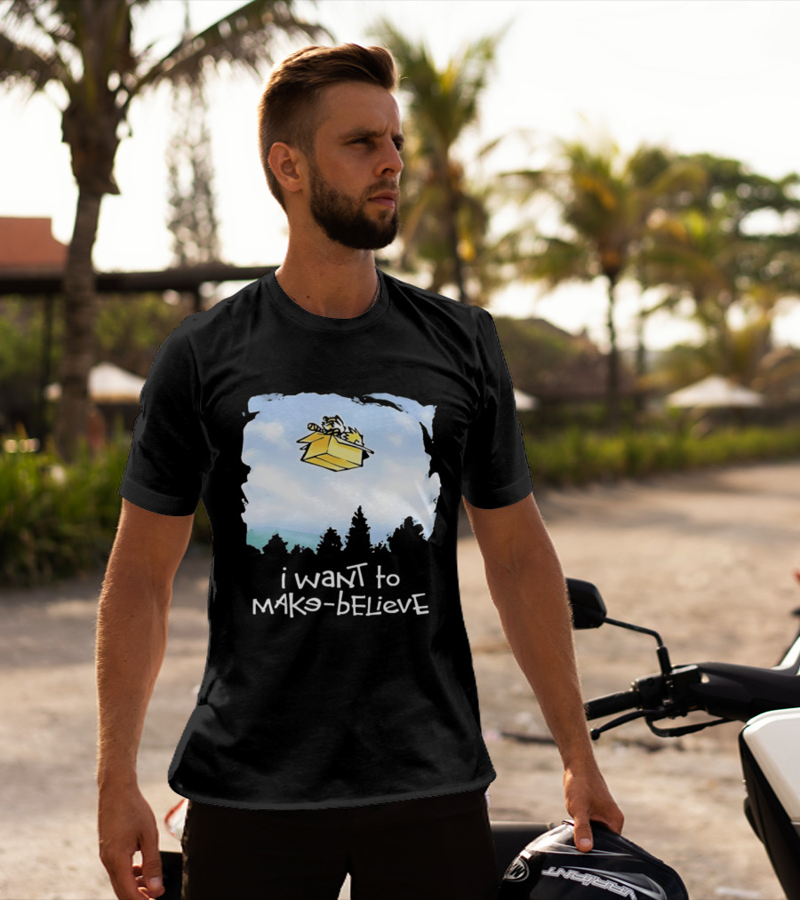 I Want To Mako Believe Calvin And Hobbes Inspired Flying Box Adventure T-Shirt