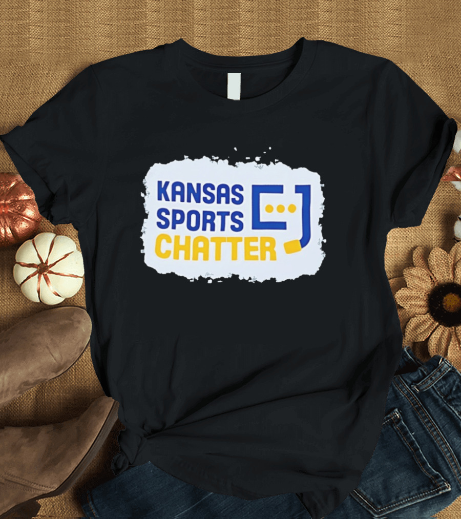 Kansas Sports Chatter Hockey Stick And Speech Bubbles T-Shirt