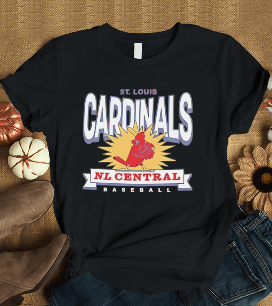 St Louis Cardinals NL Central Baseball Red Twelve Six Franklin T-Shirt