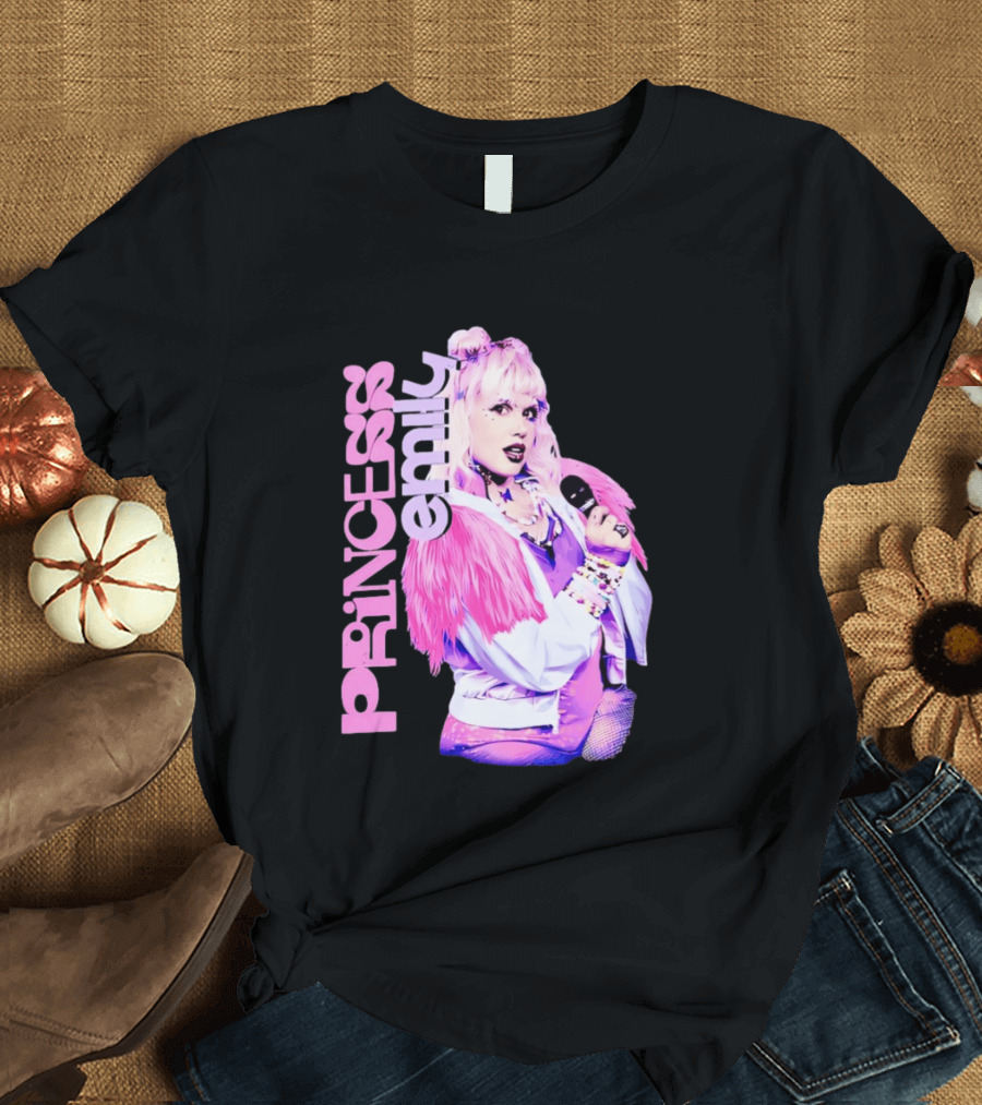 Princess Emily Pop Star Style Microphone Fashion T-Shirt