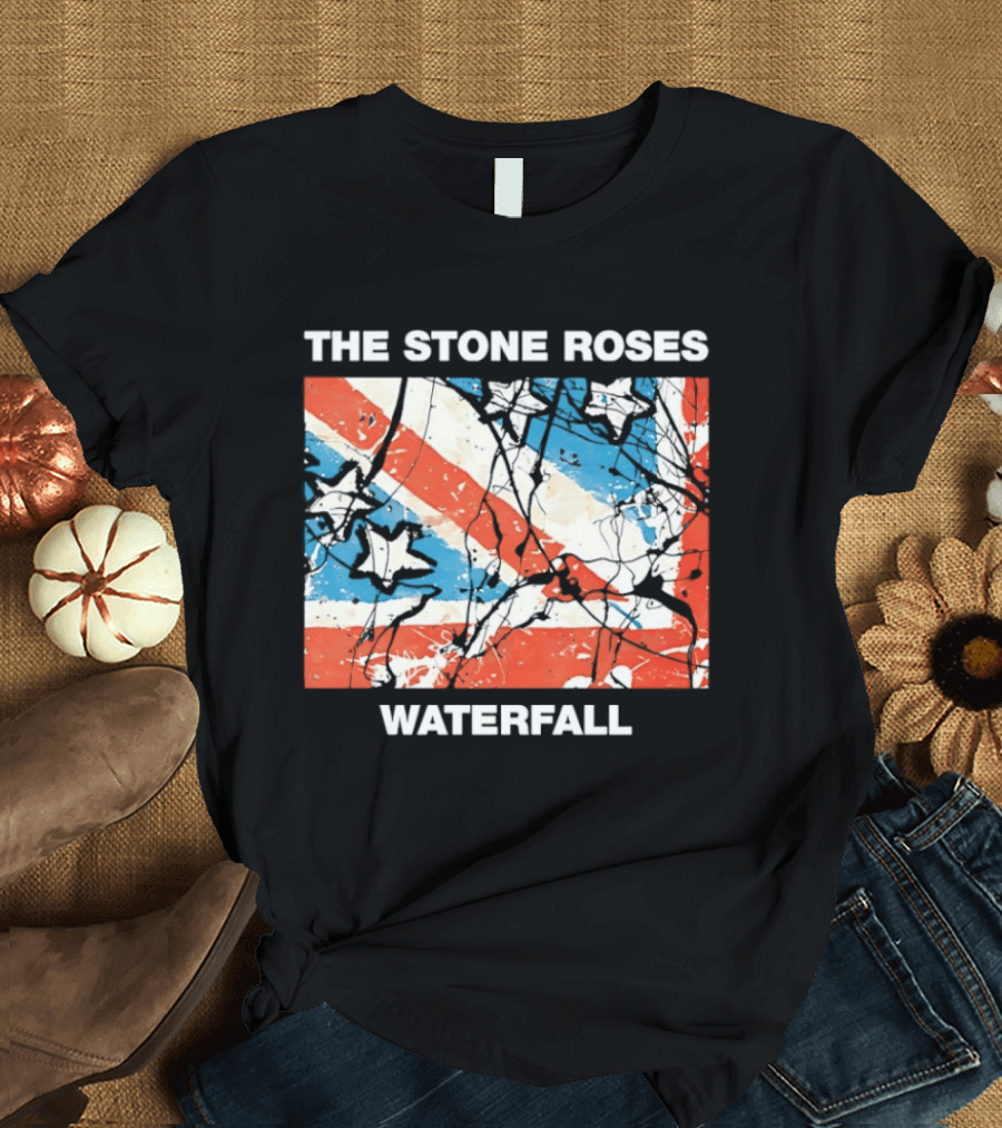 The Stone Roses Waterfall Flag Stars Union Jack T-Shirt