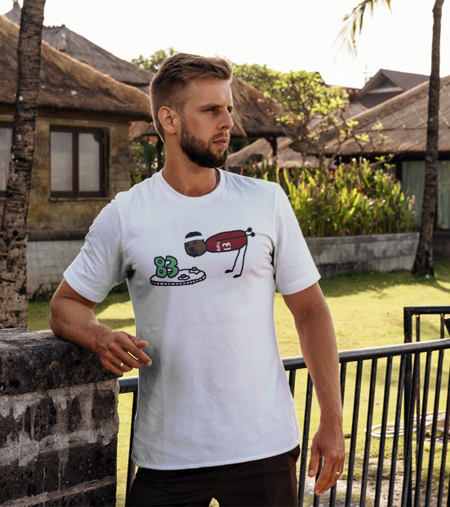 Bam Adebayo Miami Heat Player Art With Number 83 T-Shirt