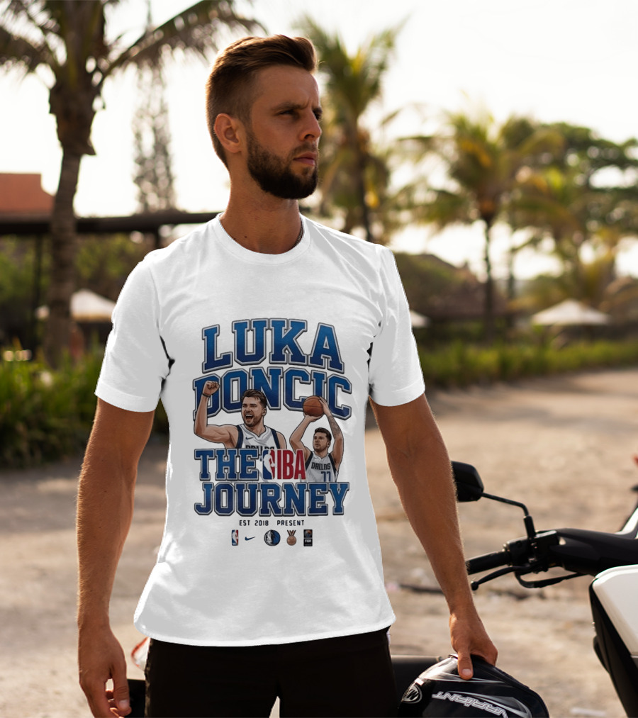 Luka Doncic NBA FIBA Journey Dallas Mavericks 2018 Nike Basketball T-Shirt