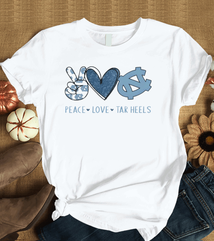 Peace Love North Carolina Tar Heels 2026 T-Shirt