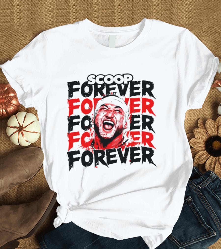 Scoop Forever Forever Text With Energetic Face T-Shirt