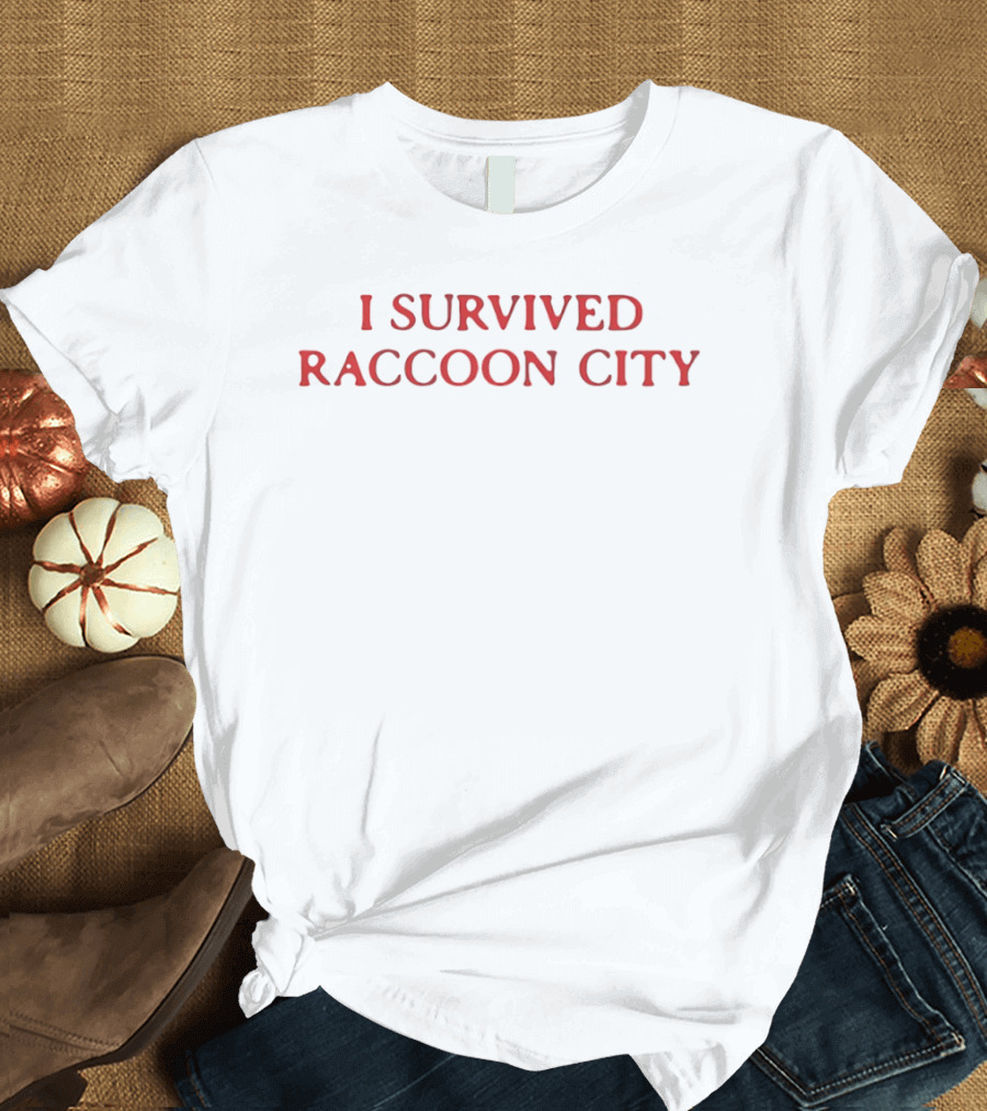 I Survived Raccoon City Resident Evil Reference T-Shirt