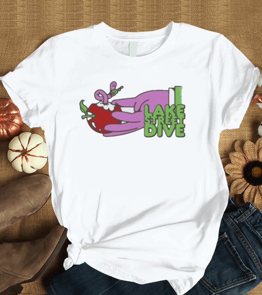 Lake Street Dive Worm In Apple Hand Art Spring 2026 Tour T-Shirt