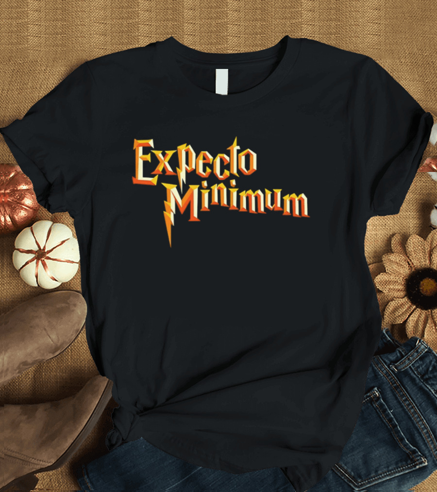 Expecto Minimum Magic Inspired Wizard Humor T-Shirt