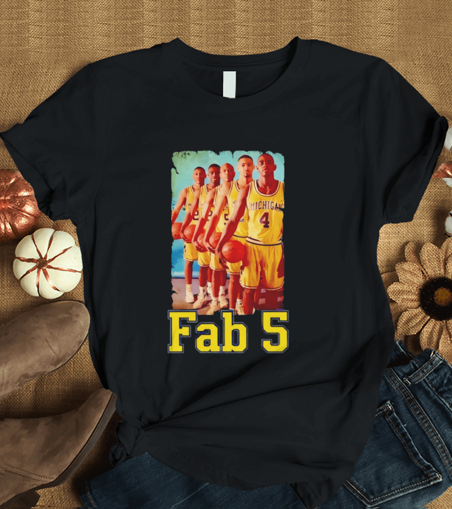 Fab Five Michigan Wolverines Basketball Fab 5 T-Shirt