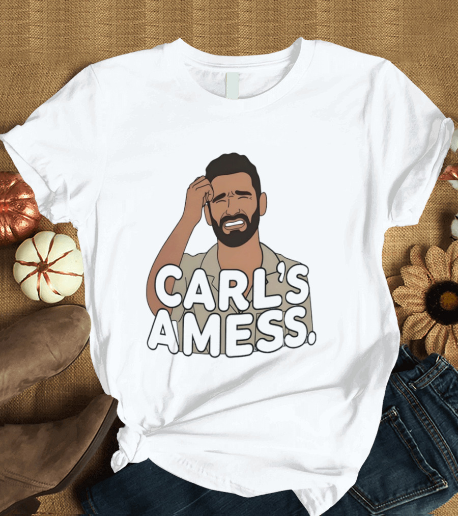 Carl's A Mess Carl Radke Summer House Humor Face T-Shirt