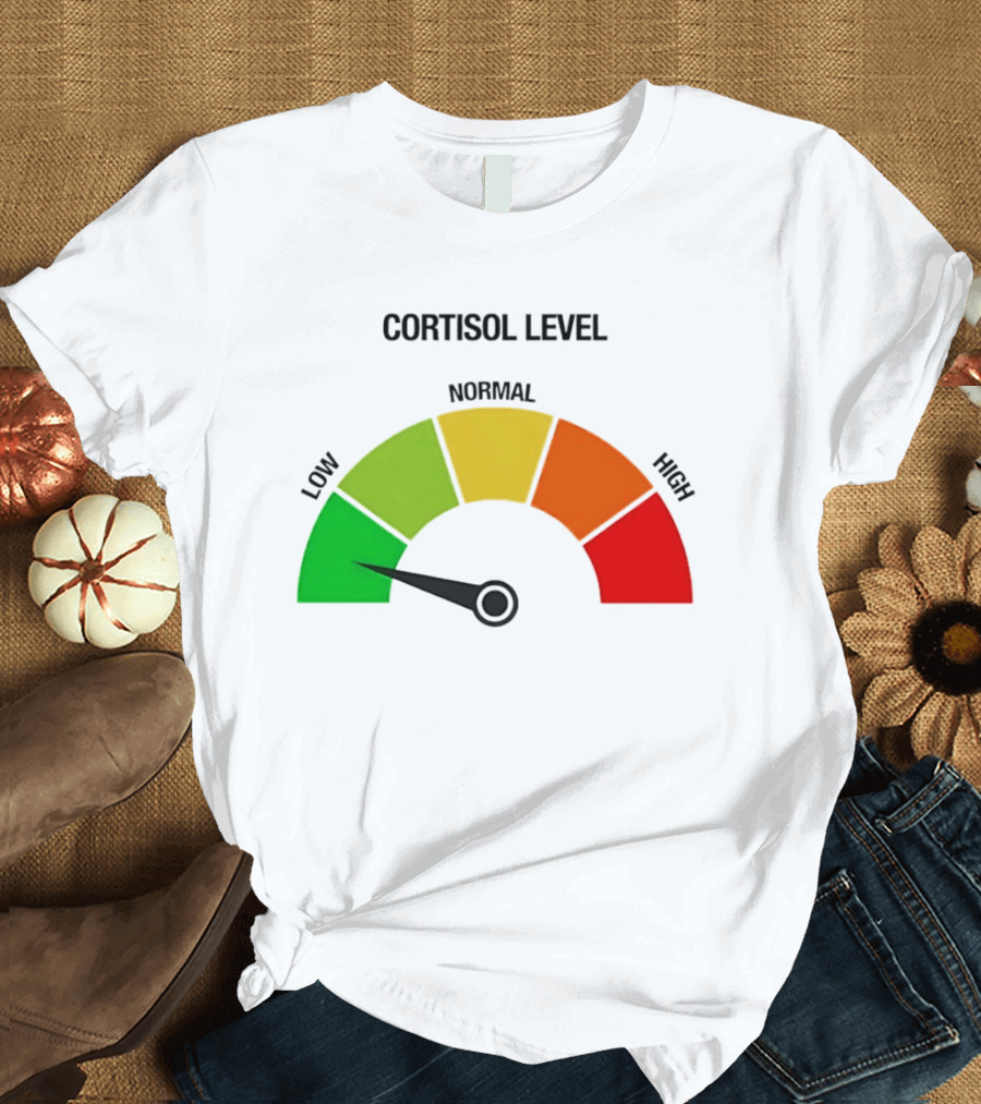 Cortisol Level Low Stress Indicator Gauge T-Shirt