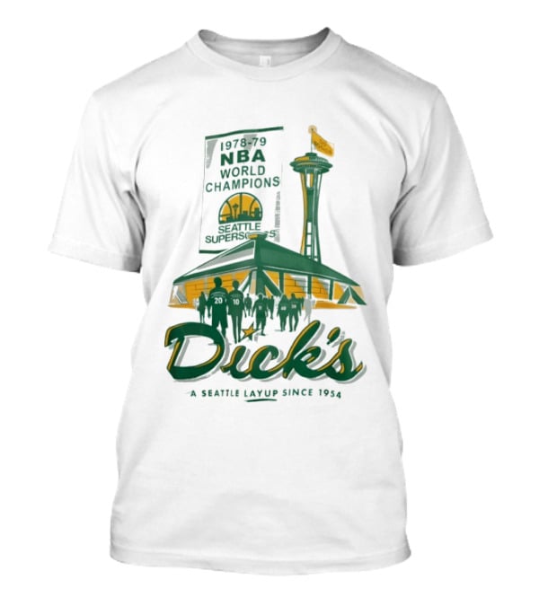 Dick's Seattle Supersonics Skyline 1979 NBA World Champions Since 1954 T-Shirt