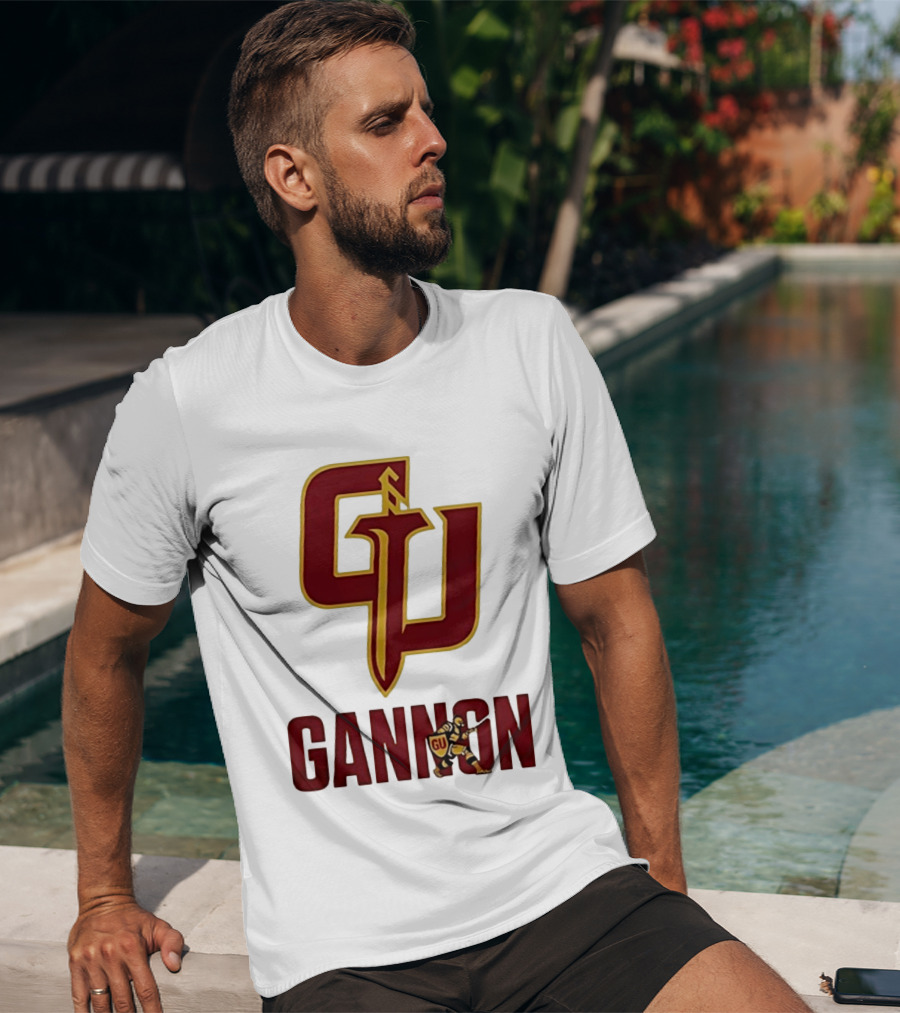 Gannon Golden Knights GU Basketball Logo With Knight T-Shirt
