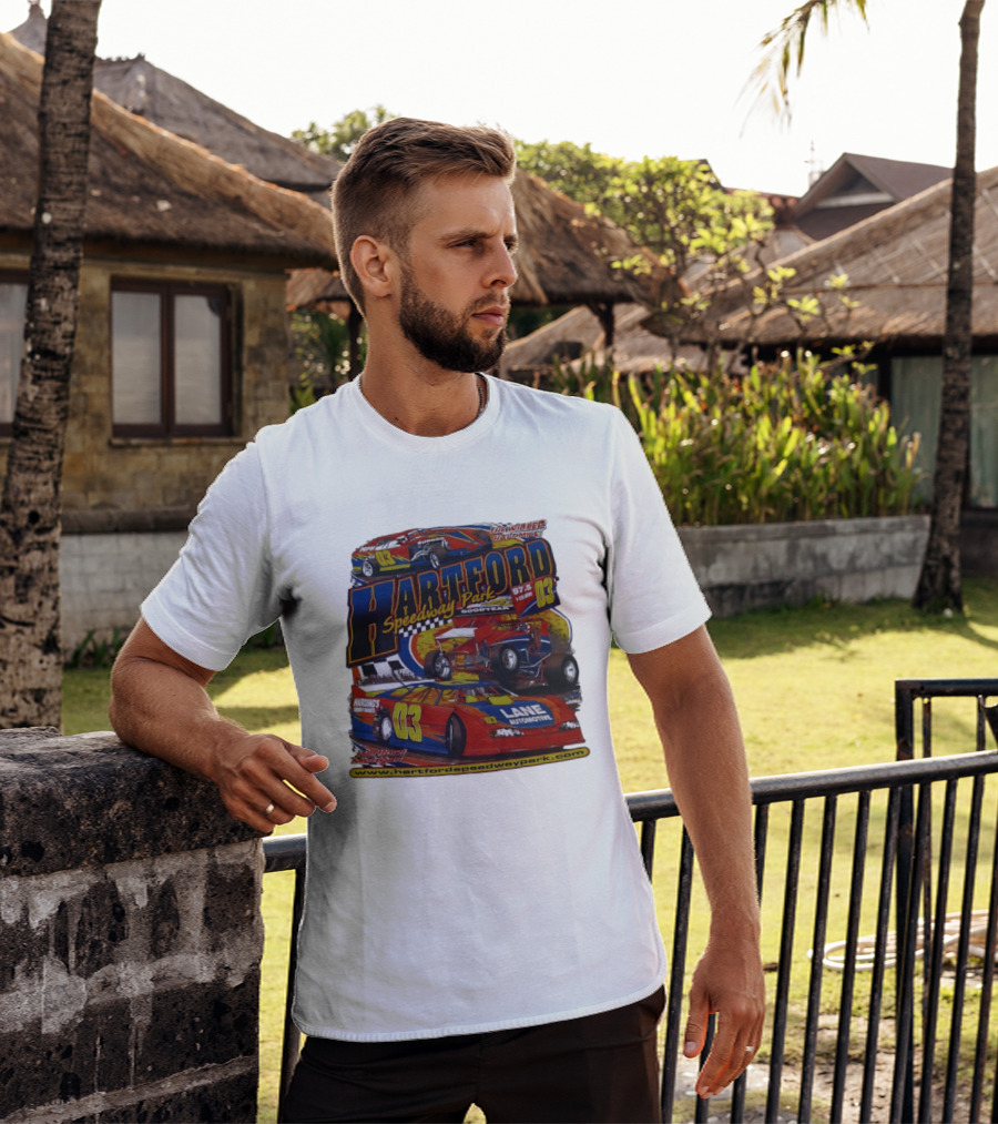 Hartford Speedway Park The Wicked Half Mile Lane Automotive Racing 03 T-Shirt