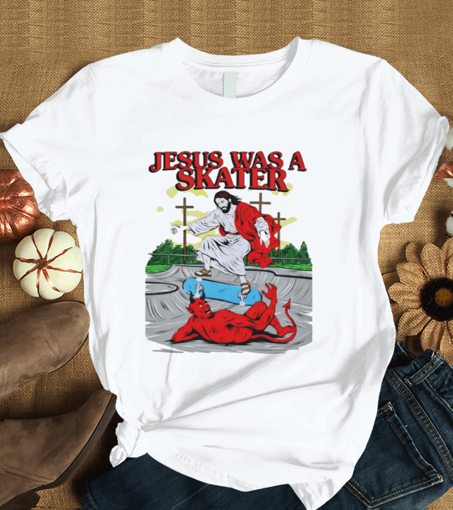 Jesus Was A Skater Vs. Devil Skatepark Showdown T-Shirt