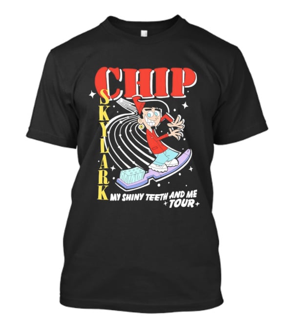 Chip Skylark My Shiny Teeth And Me Tour Musical Cartoon Character Retro Toothbrush Dance T-Shirt