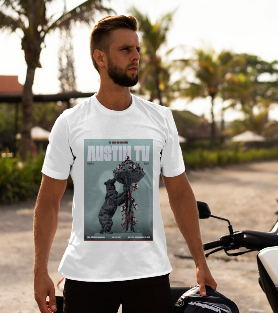 Austin TV En Vivo En Madrid Junio 7 2026 Con Pájaro Vampiro Sala El Sol Boletos Disponibles En Dice T-Shirt