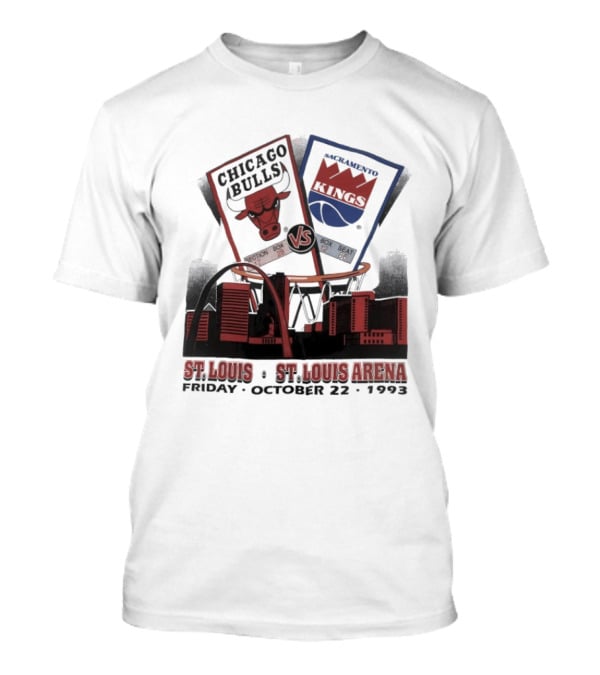 Chicago Bulls Vs Sacramento Kings St Louis St Louis Arena Friday October 22 1993 T-Shirt