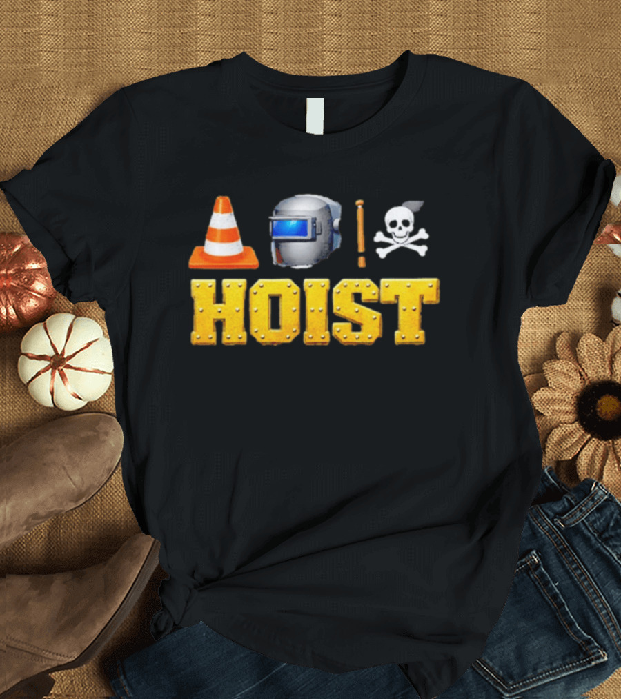 Pittsburgh Hoist The Traffic Cone Welding Helmet Skull Crossbones T-Shirt