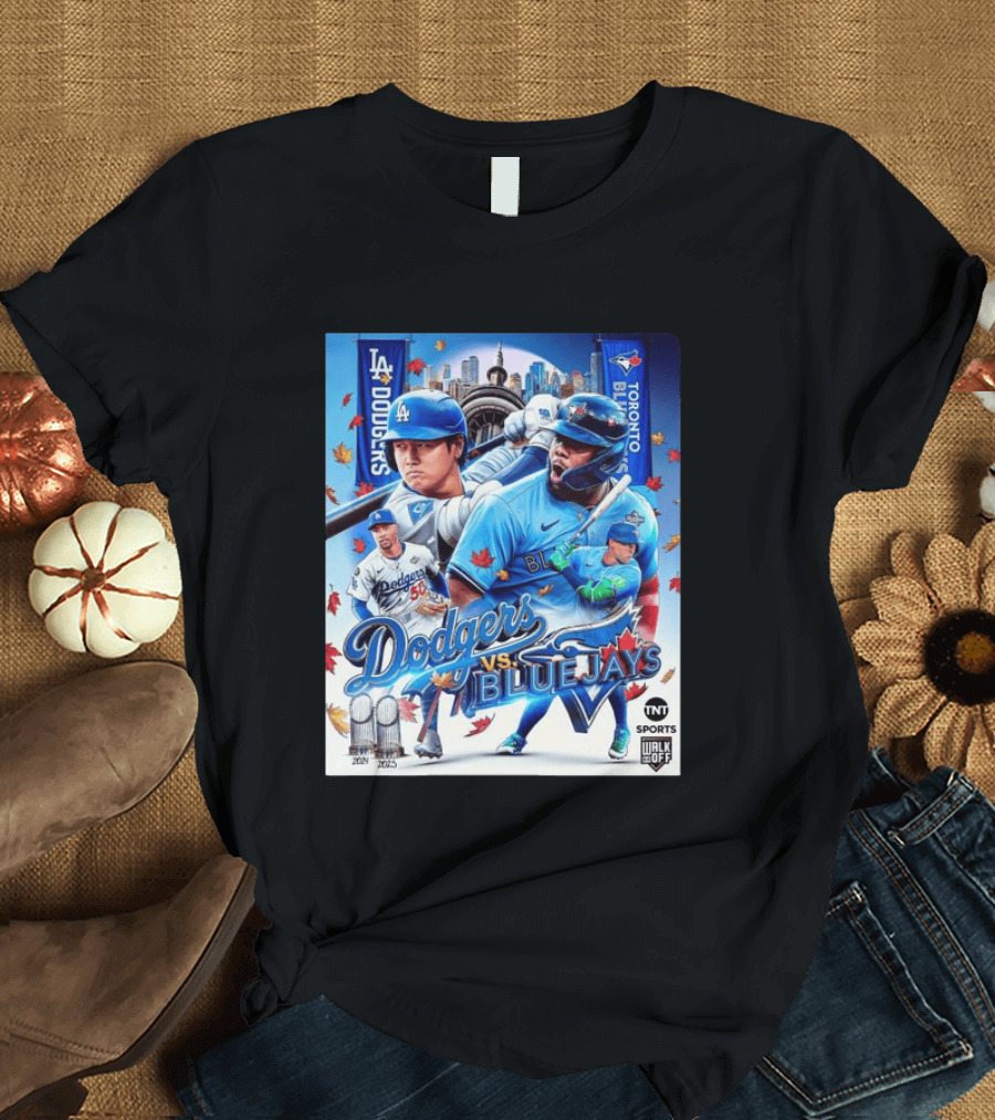 Los Angeles Dodgers Vs Toronto Blue Jays 2023 MLB TNT Sports U Walk Off Cityscape Baseball Event T-Shirt