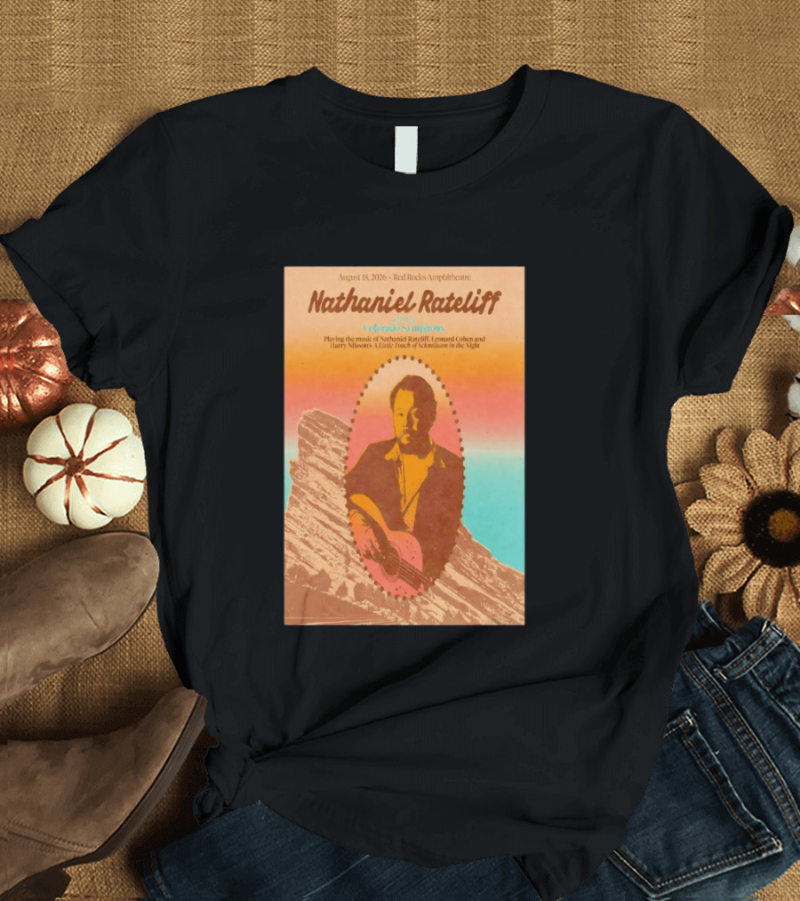 Nathaniel Rateliff Concert Red Rocks 2026 With Colorado Symphony T-Shirt