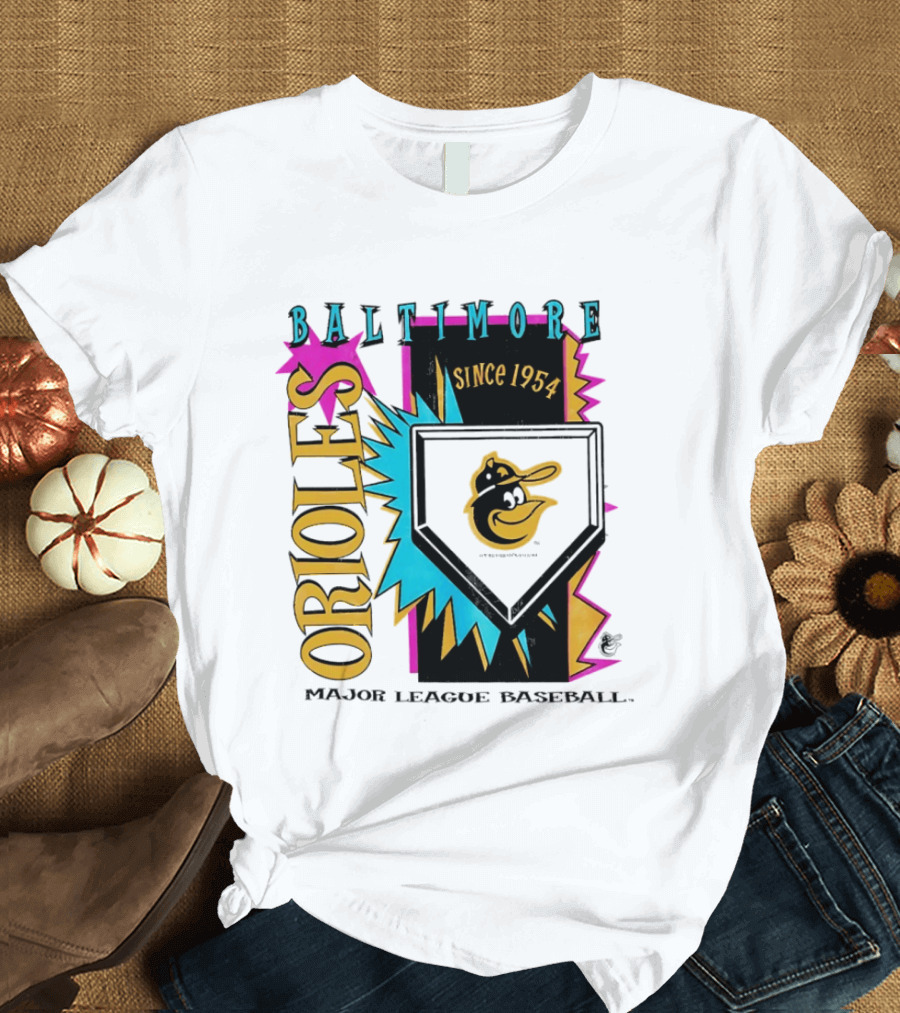 Baltimore Orioles Major League Baseball Cooperstown Neon Since 1954 T-Shirt