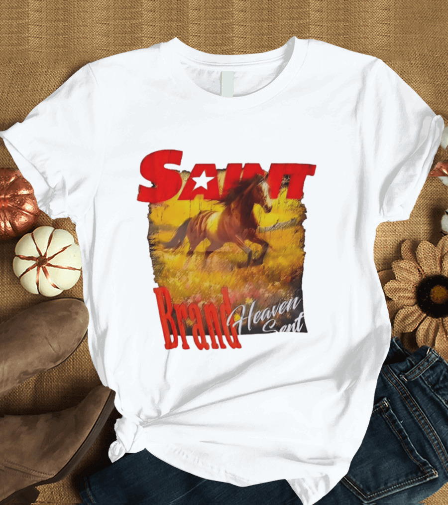 Saint Brand Heaven Sent Galloping Horse Wild West T-Shirt