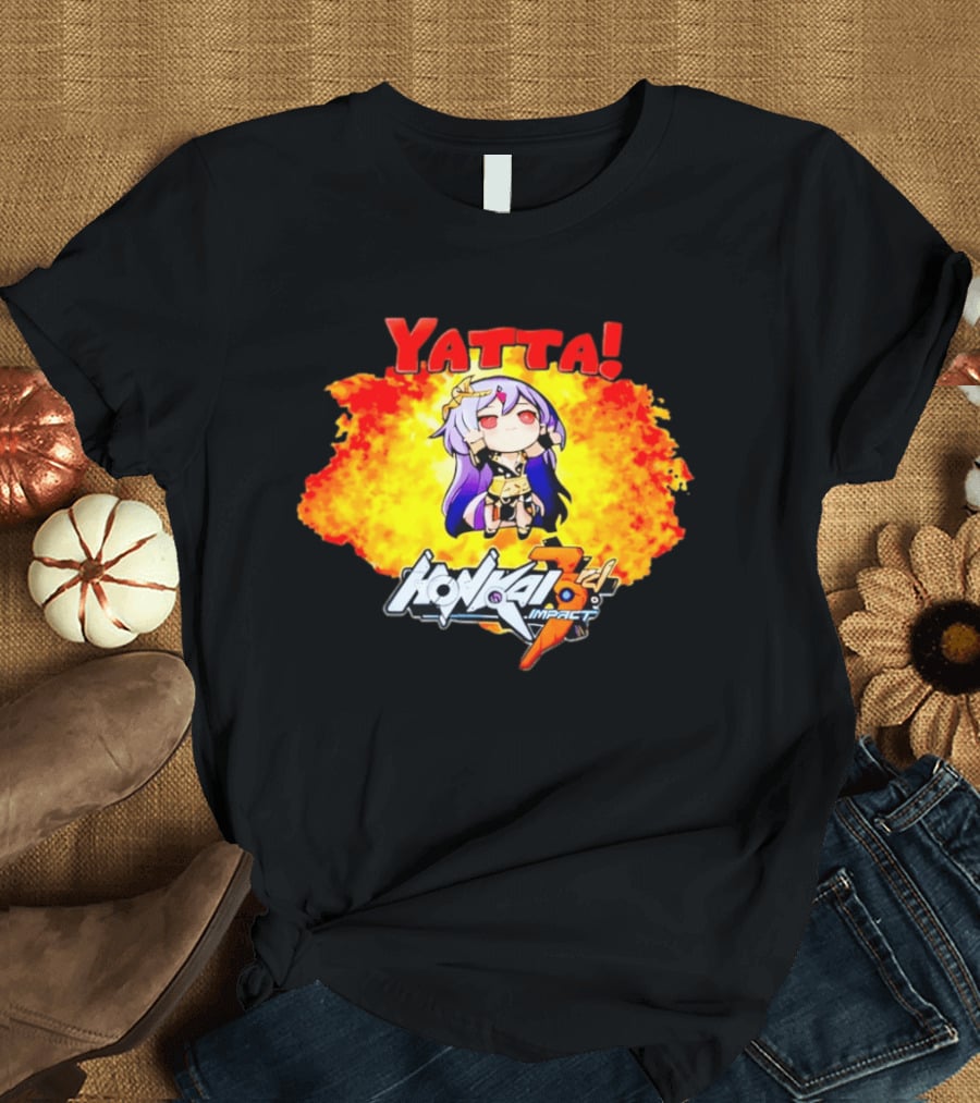 Yatta Honkai Impact 3rd Anime Character Celebration Explosion T-Shirt