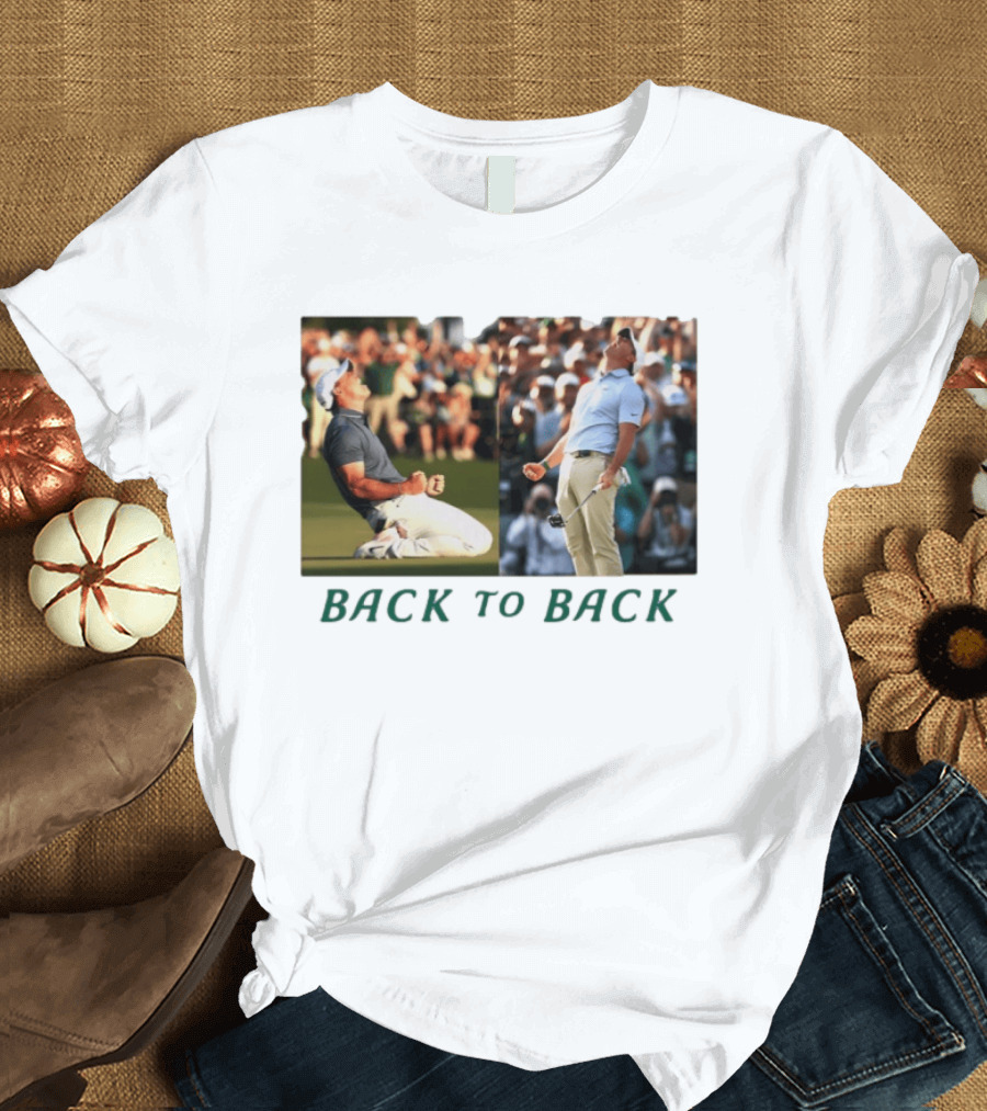 Rory McIlroy Golf The Masters Back To Back Celebration Photo T-Shirt