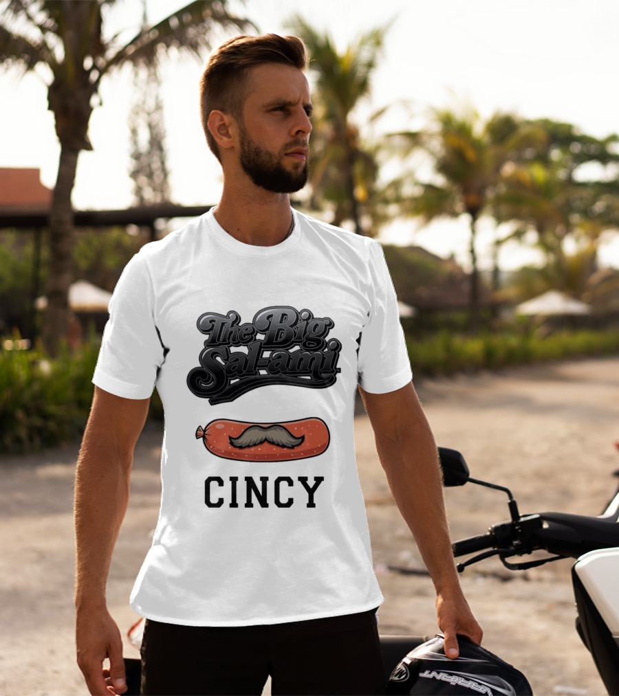 The Big Salami Cincy Mustache T-Shirt