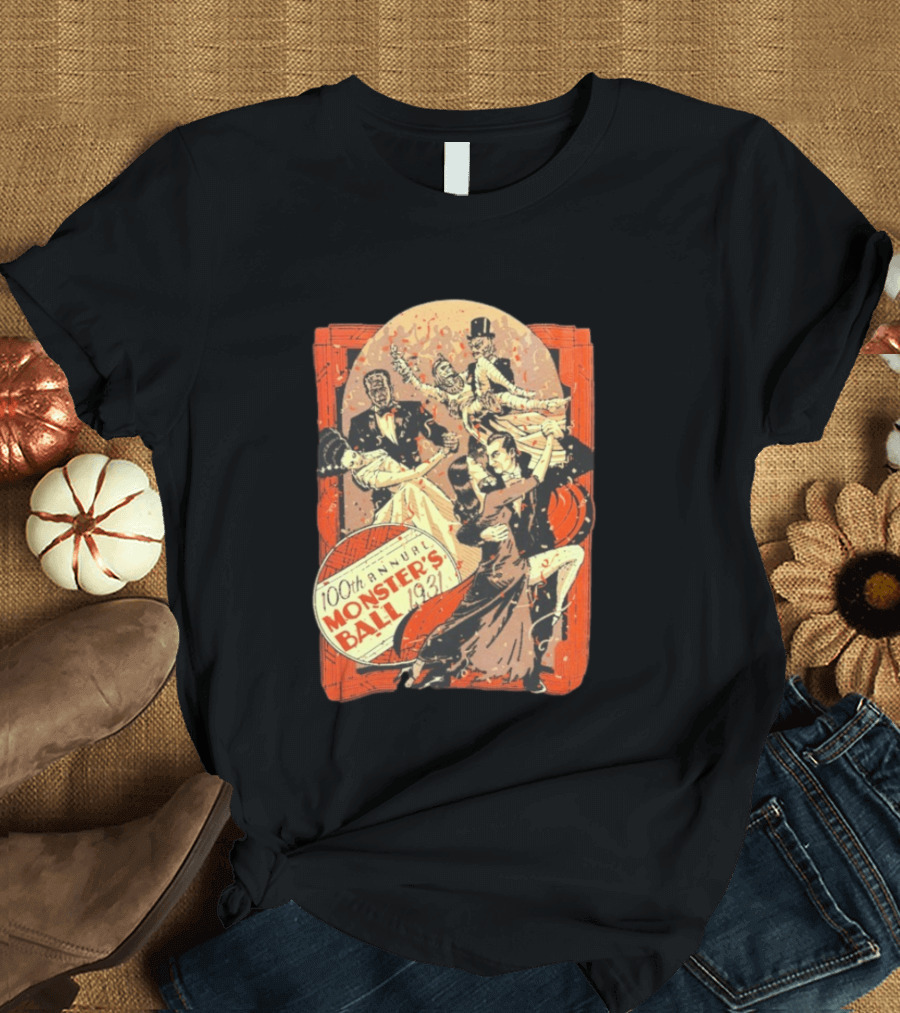 100th Annual Monster's Ball 1931 Vintage Dance Event Gothic Horror T-Shirt