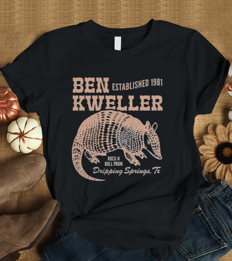 Ben Kweller Established 1981 Rock And Roll From Dripping Springs TX Armadillo 2026 T-Shirt