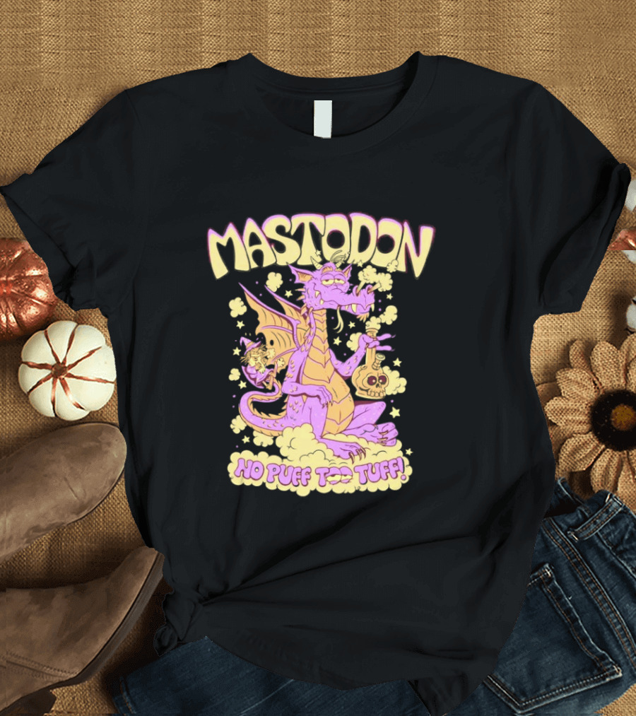 Mastodon No Puff Too Tuff Wizard Dragon 420 T-Shirt