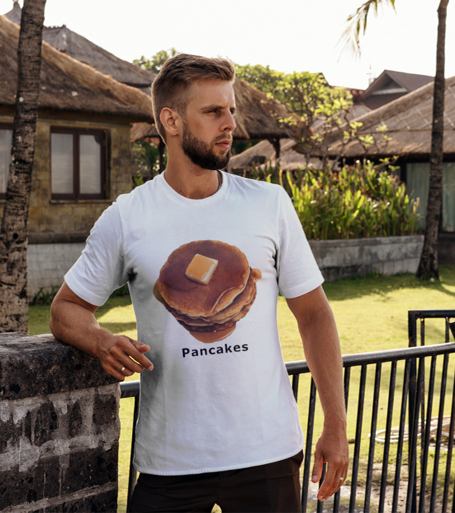 Pancakes Syrup Stack With Butter Topping T-Shirt