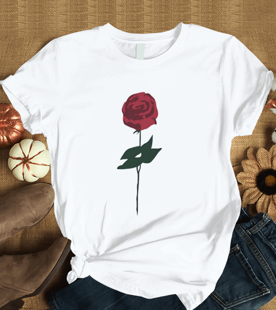 RJ Decker Catherine Delacroix Red Rose Botanical T-Shirt