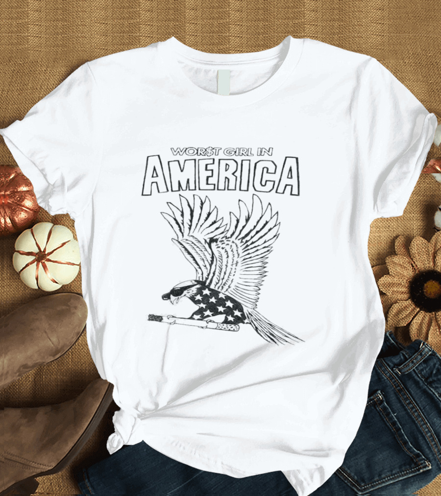 Worst Girl In America Slayyyter Eagle Stars T-Shirt