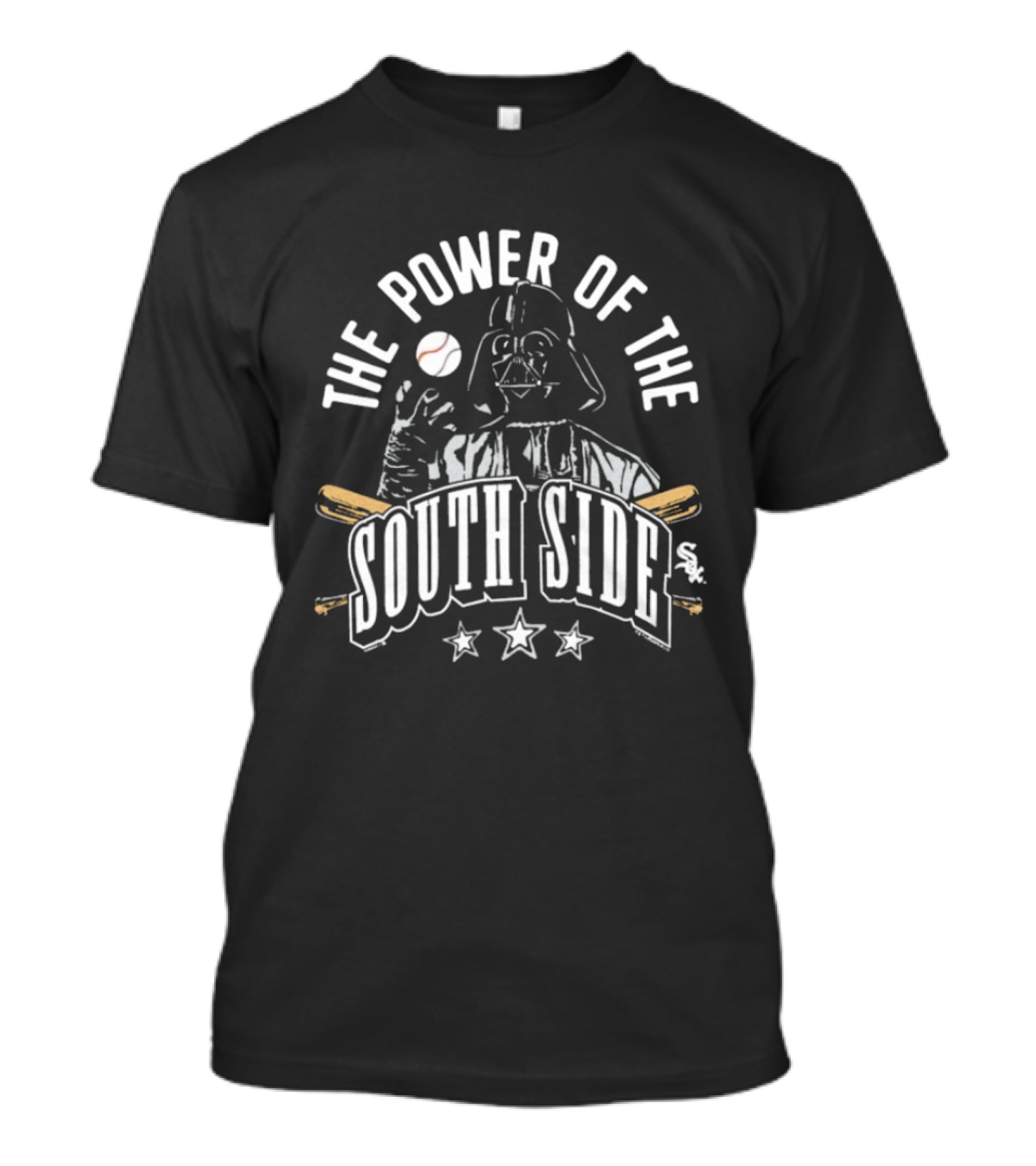 The Power Of The South Side Darth Vader Star Wars Baseball T-Shirt