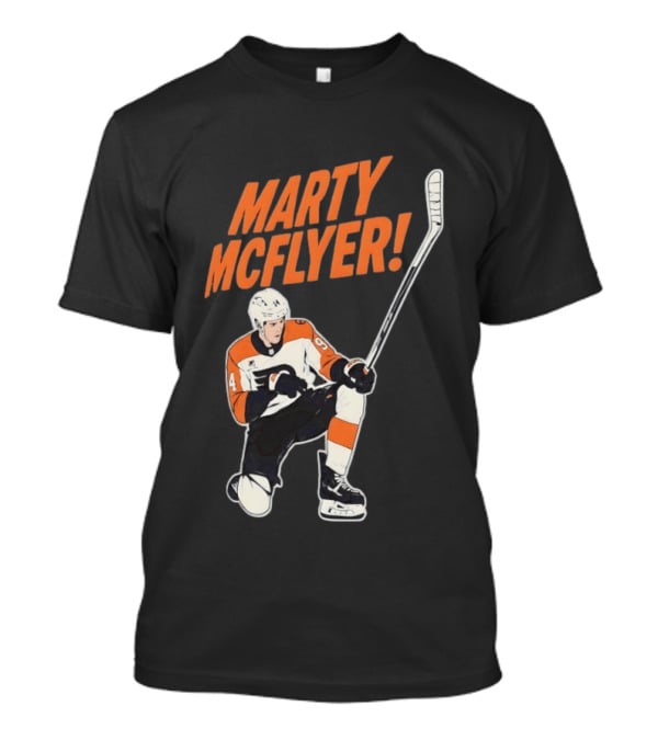 Marty McFlyer Philadelphia Flyers Hockey NHL 2026 Retro Mashup T-Shirt