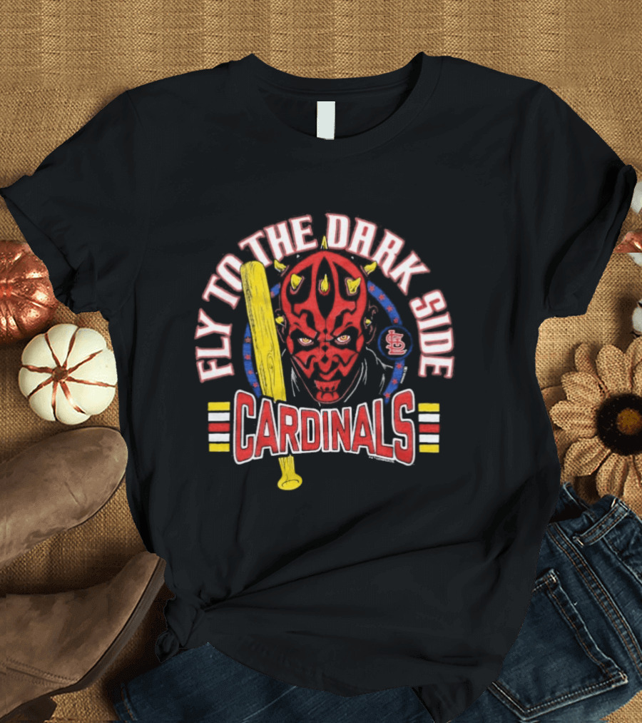 Star Wars X MLB St. Louis Cardinals Fly To The Dark Side Darth Maul T-Shirt