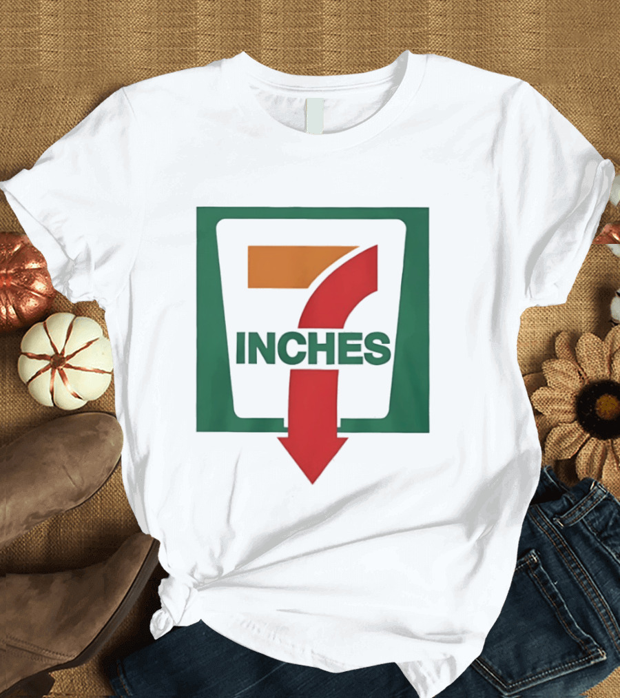 7 Inches Down Arrow Logo In Green And Red T-Shirt