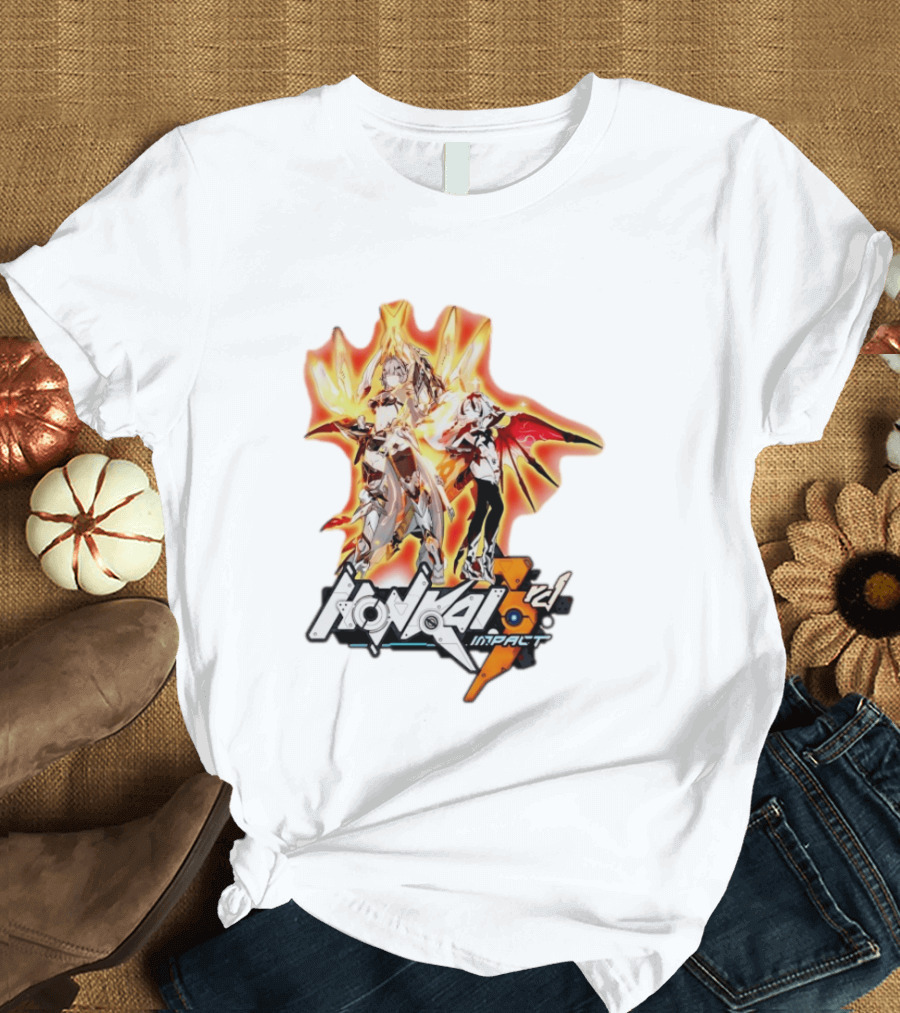 Honkai Impact 3rd HoYoverse Flame Armor Characters T-Shirt