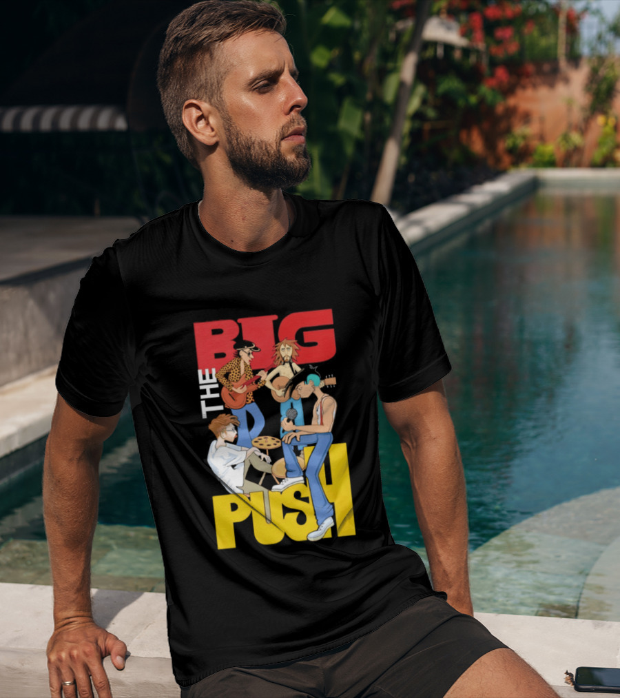 The Big Push Band Colorful Animation With Musical Instruments T-Shirt